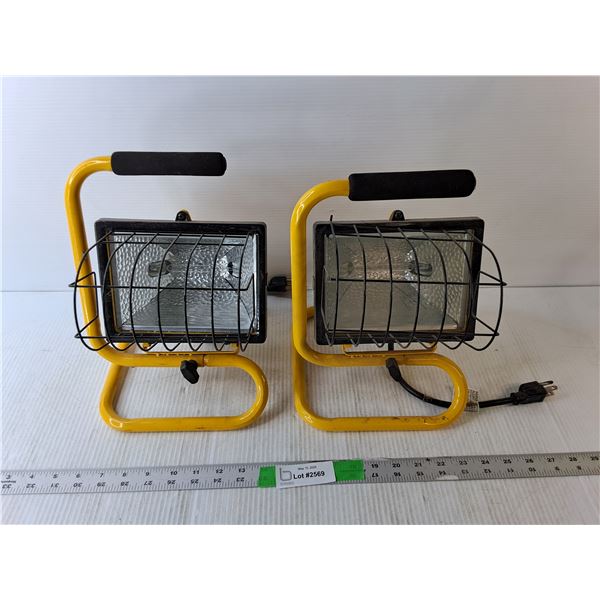 (2) Work Lights, Both Power On