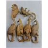 Image 2 : Wood Carved Monkeys & Lizard