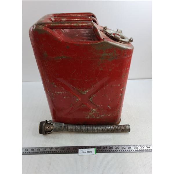 Vintage Gas Can with Nozzle - Cannot Ship