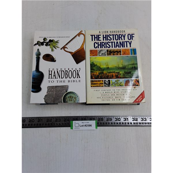(2) Religion Themed Hard Cover Books (Handbook to the Bible & The History of Christianity)