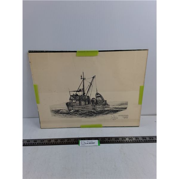 Unframed Sketch Wall Art - 16" x 12"