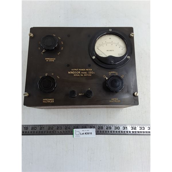 Vintage Windsor Power Meter Model 150A - Untested