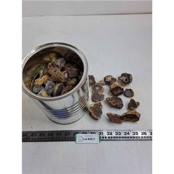 Container of Cut Agate Stones