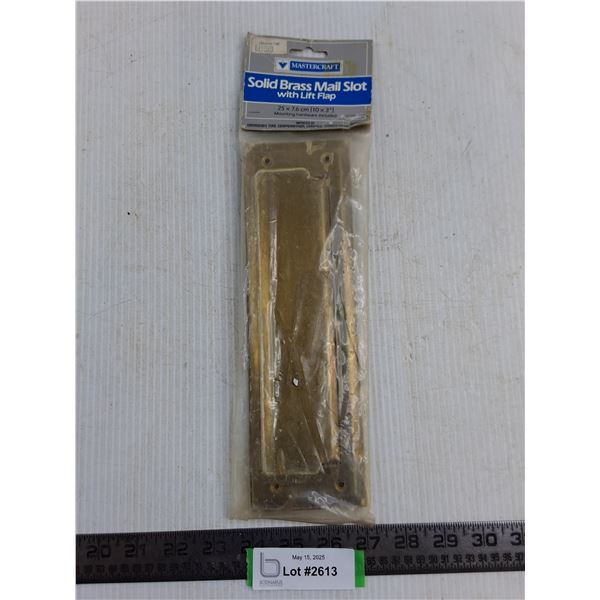 Mastercraft Solid Brass Mail Slot (NOS)