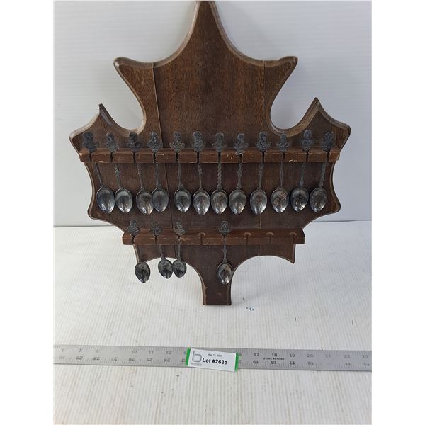 Canadian Politician SpoonCollection on Plaque