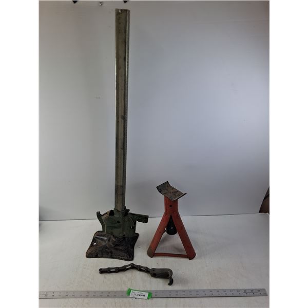37"Jack, Jack Stand and Chain Hook - CANNOT SHIP