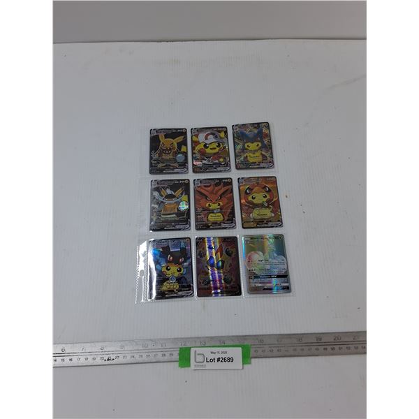 (9) Pokemon Trading Cards - CANNOT AUTHENTICATE