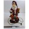 Image 1 : Hollow Fibreglass Santa with String Light - No Power - 19" Tall