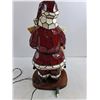 Image 3 : Hollow Fibreglass Santa with String Light - No Power - 19" Tall