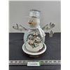 Image 1 : Thomas Kinkade "White Christmas" Electric Snowman/Train Ornamental Display - Working