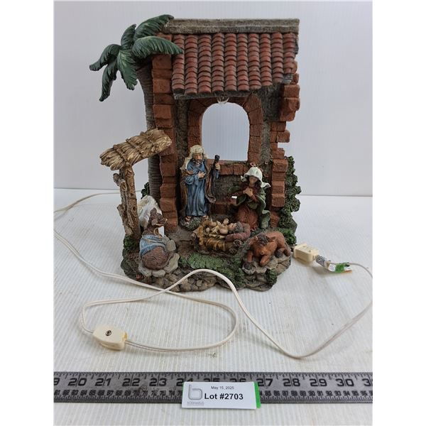Ornamental Electric Nativity Scene Display - Working