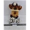 Image 1 : Set of 3 Bradford Exchange Snowmen, Reindeer Stuffed Decor