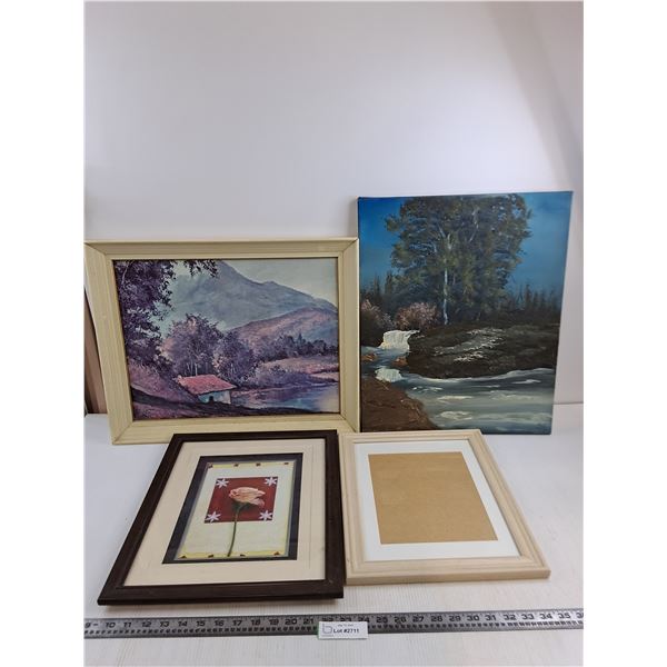 (4) Wall Art/Frames - Largest - 20" x 16"