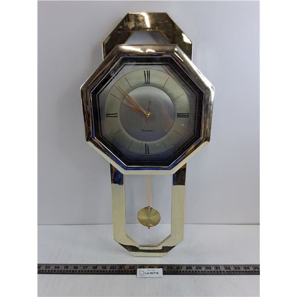 Westclox Grandmother Style Wallmount Clock - 24" High