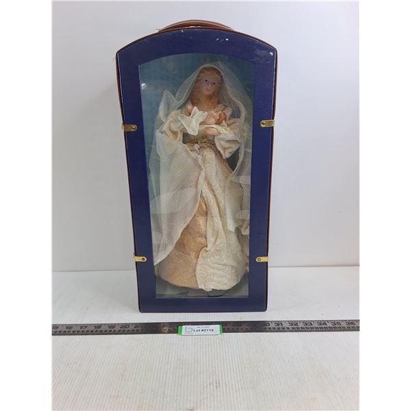 Religious Themed "Mother & Child" Electric Statue with Tote - No Power - 20" x 10" x 6"