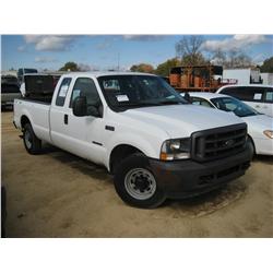 2002 FORD F250 SUPER DUTY EXTENDED CAB PICKUP
