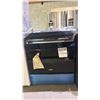 Image 1 : WHIRLPOOL ELECTRIC STOVE WITH CONVECTION OVEN (MISSING HANDLE, DAMAGED FRONT PANEL/CORNER)
