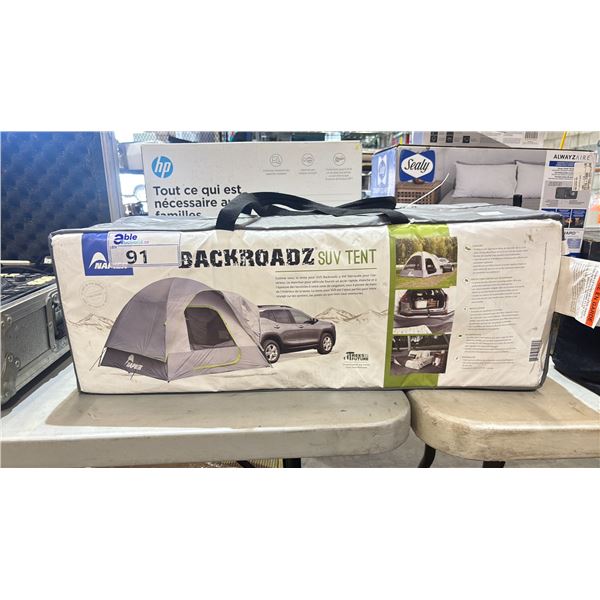 NAPIER BACKROADZ SUV TENT IN A SOFT TRANSPORT BAG *WORKING CONDITION UNKNOWN/MAY BE MISSING PARTS