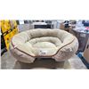 Image 1 : BEIGE FLEECE LINED PET BED