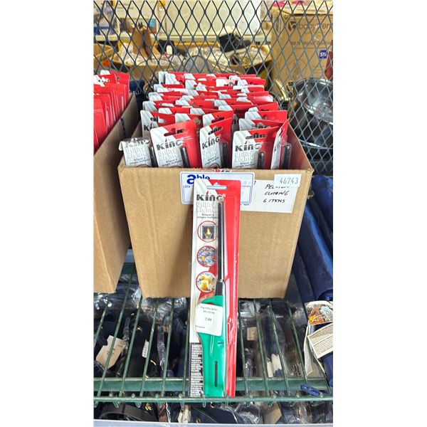 BOX OF KING UTILITY LIGHTERS IN ASSORTED COLOURS