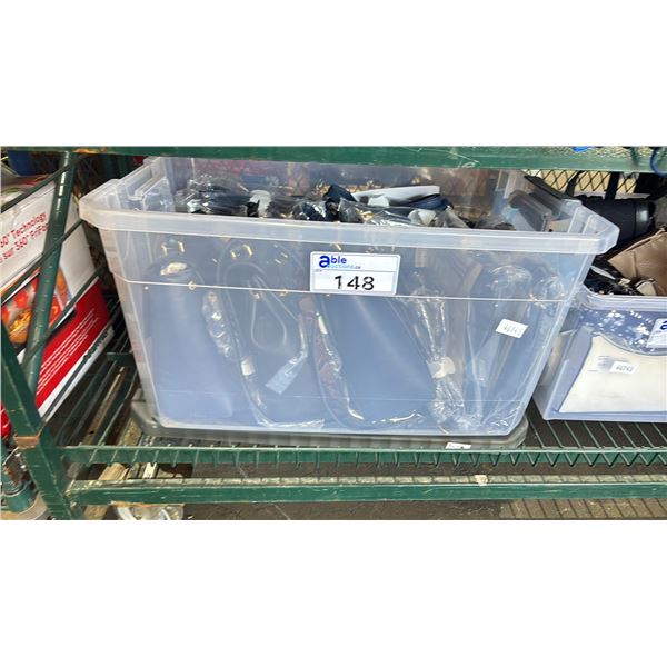 BIN OF ASSORTED HANDBAGS