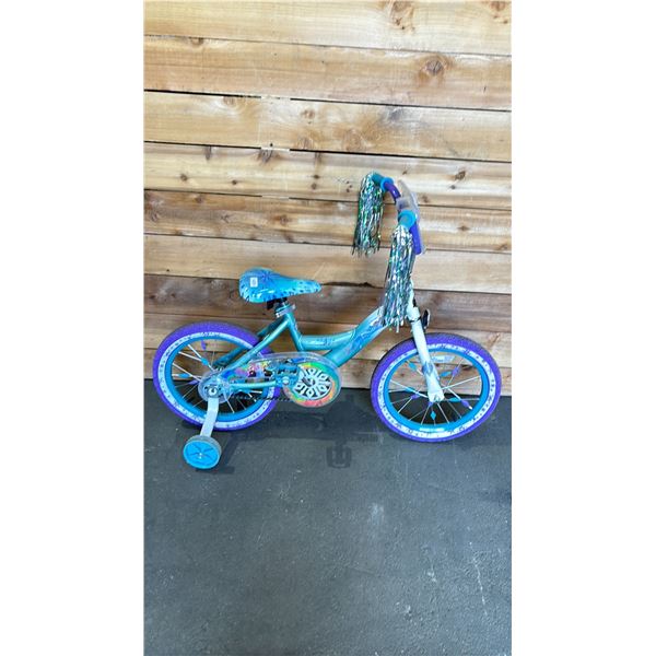 HUFFY FROZEN KIDS BIKE WITH TRAINING WHEELS