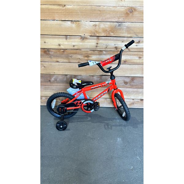 HUFFY ROCK IT 14 KIDS BIKE WITH TRAINING WHEELS