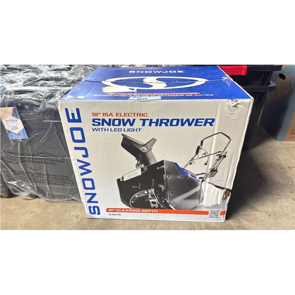 SNOWJOE 18" 15A ELECTRIC SNOW THROWER WITH LED LIGHT