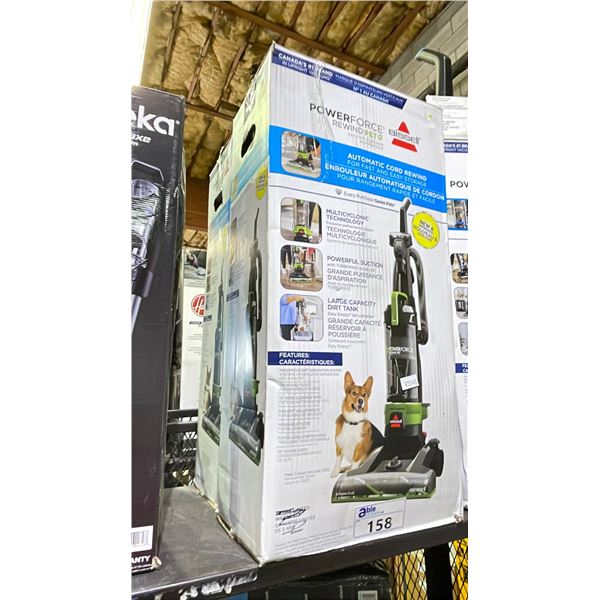 PAIR OF BISSELL POWER FORCE REWIND PET CORDED VACUUMS