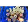 Image 3 : 2 BINS OF ASSORTED COSMETICS INCLUDING RAZORS, HEADBANDS, LIP GLOSS, EYE SHADOW, SHOWER GEL & MORE