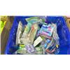 Image 2 : 2 BINS OF ASSORTED RAZORS, SOAP, BODY LOTION, BODY WASH, BODY OIL & MORE