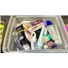 Image 3 : 2 BINS OF ASSORTED RAZORS, SOAP, BODY LOTION, BODY WASH, BODY OIL & MORE