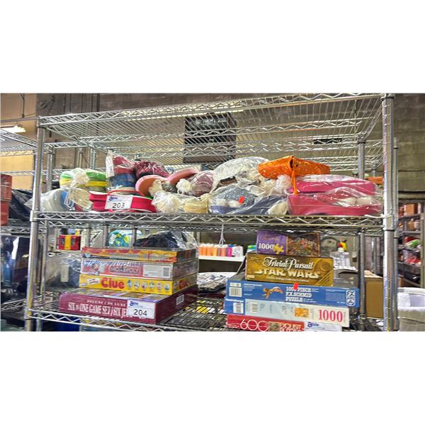 SHELF OF ASSORTED STYLES/SIZES OF WOMENS SANDALS, FLIP FLOPS & SLIPPERS