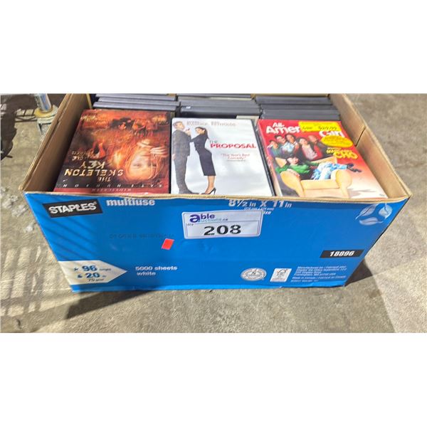 BOX OF ASSORTED DVDS