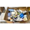 Image 2 : 2 BOXES OF ASSORTED COSMETIC ITEMS INCLUDING SELF TANNING LOTION, DEODORANT, FAKE NAILS, TWEEZERS,