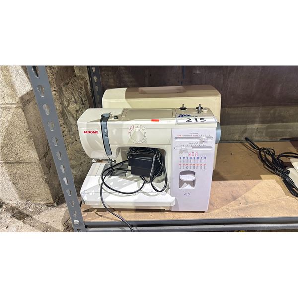 JANOME 415 MULTIFUNCTIONAL SEWING MACHINE WITH COVER *FOOT PEDAL & POWER CORD INCLUDED*