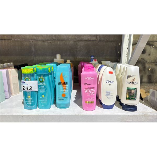 ASSORTED BOTTLES OF SHAMPOO & CONDITIONER