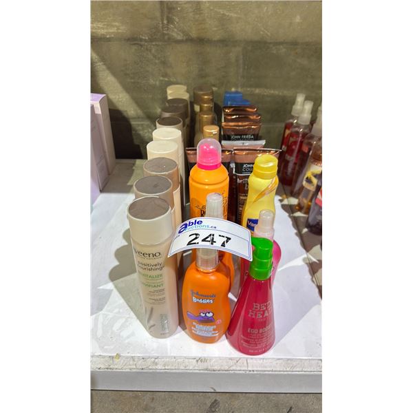 SHAMPOO, CONDITIONER, EASY COMB SPRAY, LEAVE IN CONDITIONER & HAIRSPRAY
