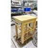 Image 2 : MOBILE WOOD KITCHEN ISLAND CART WITH 2 SHELVES