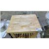 Image 3 : MOBILE WOOD KITCHEN ISLAND CART WITH 2 SHELVES