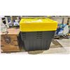 Image 1 : 6 HEAVY DUTY PLASTIC TOTES WITH LIDS