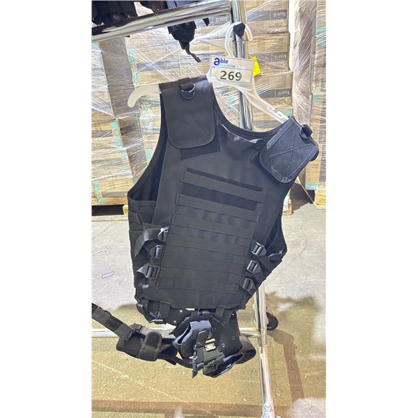 BLACK HEAVY DUTY TACTICAL VEST