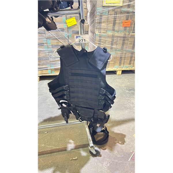 BLACK HEAVY DUTY TACTICAL VEST