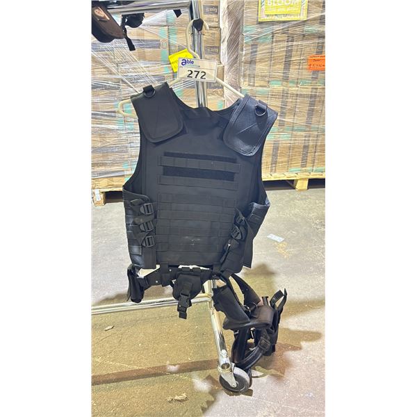 BLACK HEAVY DUTY TACTICAL VEST