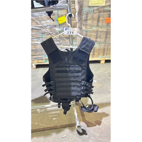 BLACK HEAVY DUTY TACTICAL VEST