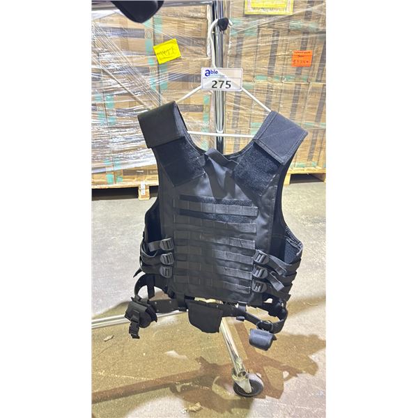 BLACK HEAVY DUTY TACTICAL VEST