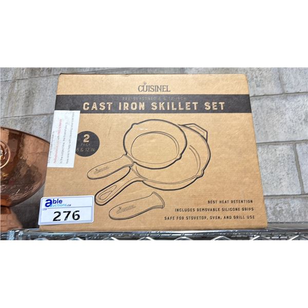 CUISINEL 2- PIECE CAST IRON SKILLET SET