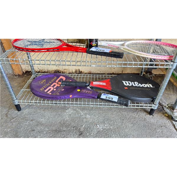 PAIR OF TENNIS RACKETS IN SLEEVES