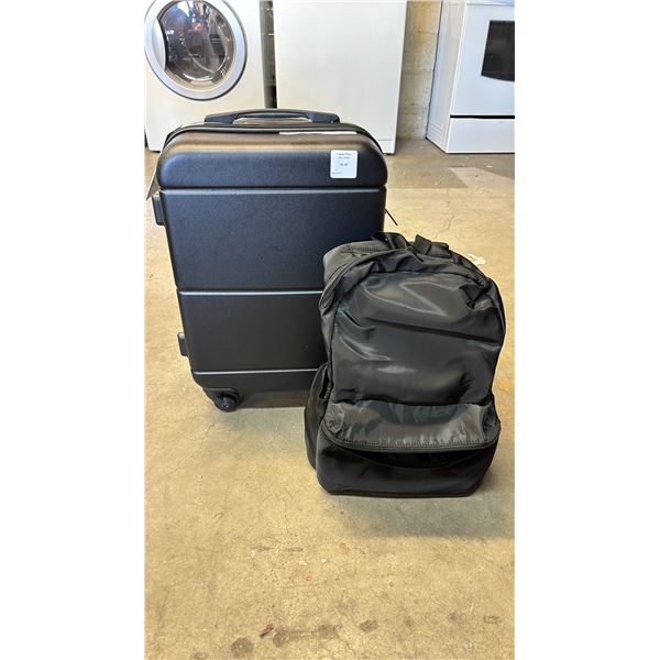 *NEW* JETSTREAM 2-PC CARRY ON & PERSONAL BAG LUGGAGE SET (BLACK)