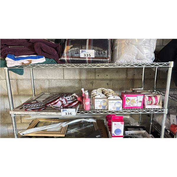 SHELF OF ASSORTED ITEMS INCLUDING; INTUITION RAZOR REPLACEMENTS, KENSIE JEWELRY SETS, COCONUT WATER